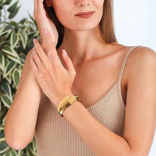 Image of Long tiantian Gold Bangles for Women Bangle Bracelets Chunky Bangles Bracelets Non Tarnish Gold /Silver Bracelet for Women Trendy Jewelry Gifts