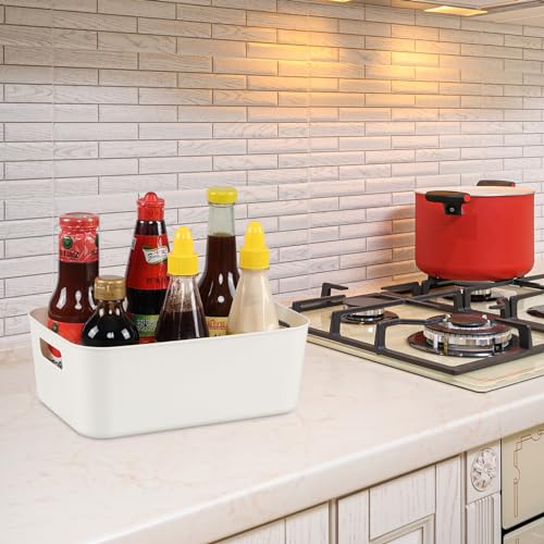 Boîtes de rangement en plastique blanc pour optimiser vos placards - 8
