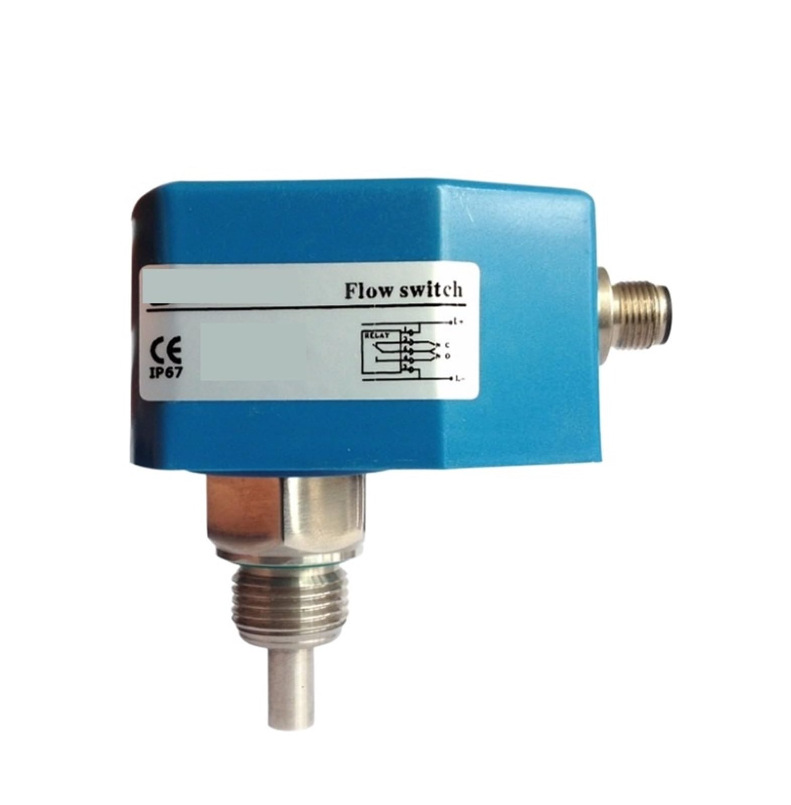 HEXEH Regolatore di Flusso Termico con 1..150 cm/s 100 Bar di Pressione Massima Interruttore di Flusso in Acciaio Inossidabile con Grado di Protezione IP67(PNP,G1/2)