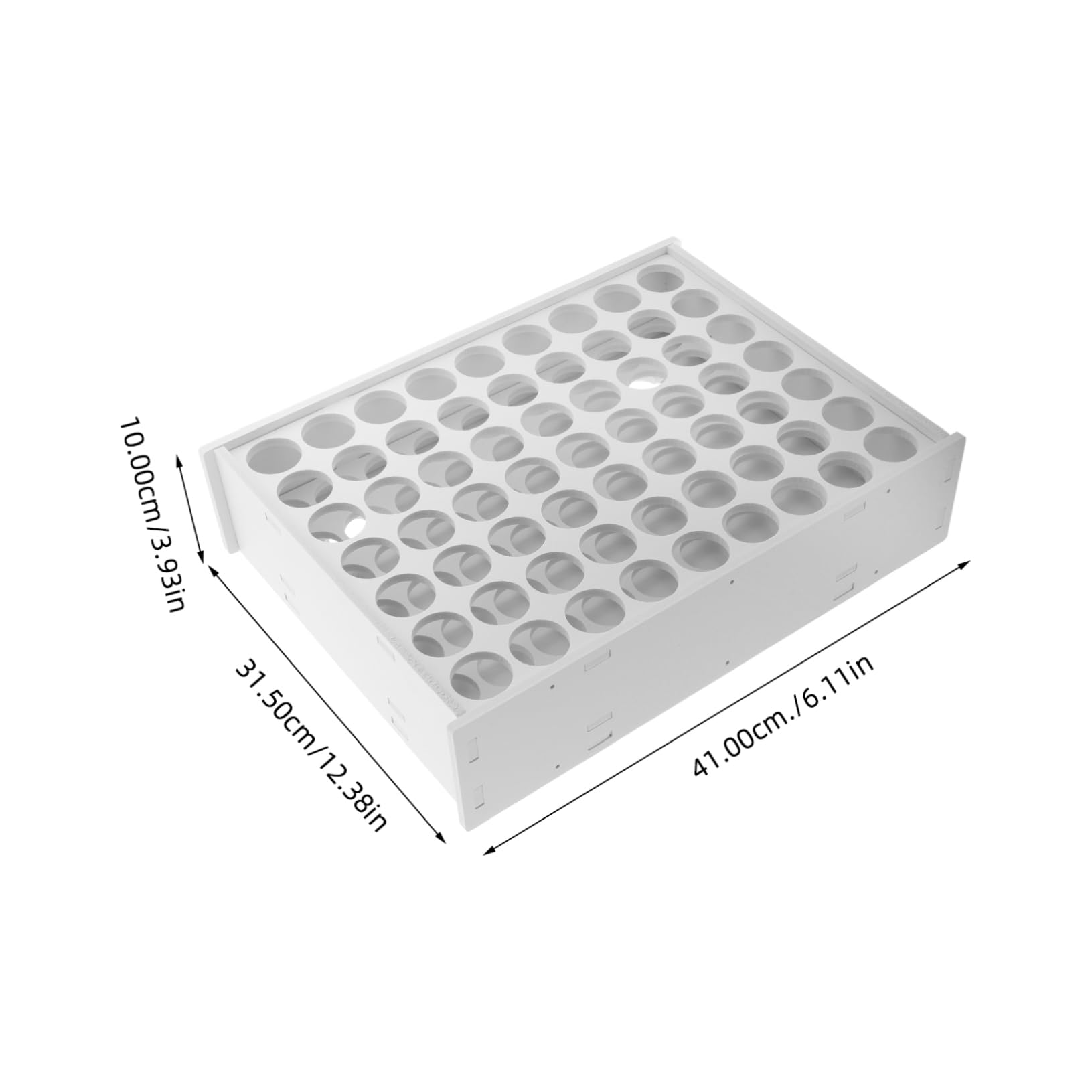 Organizzatore Verticale per Vernici Artigianali da Parete, Plastica Bianca, Design Minimale, Facile da Installare, per Casa e Laboratorio