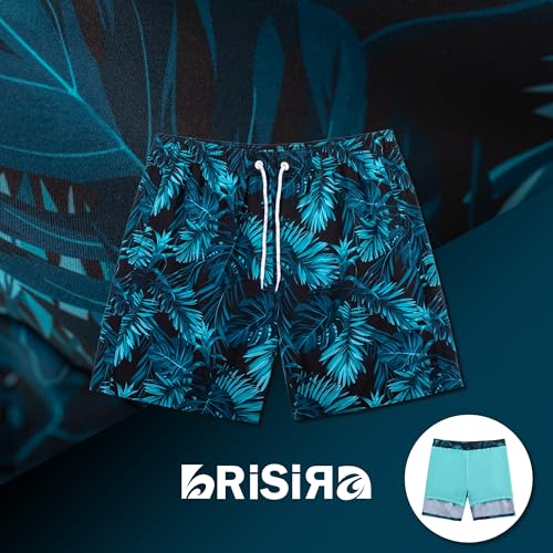 BRISIRA Mens Swim Trunks Swim Shorts 7 inch Compression Liner Bathing Suit Beach Shorts Swimwear Stretch Quick Dry Pockets3