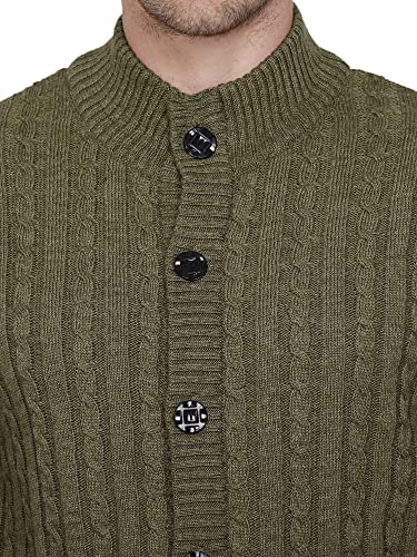 Image of Matelco Mens Woollen Buttoned Sweater Full Sleeves for Winters