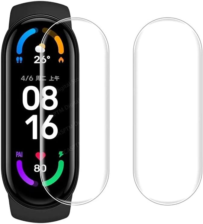 Screen Scratch Guard Protector Film For Mi Smart Band 6 (Pack of 3) Transparent