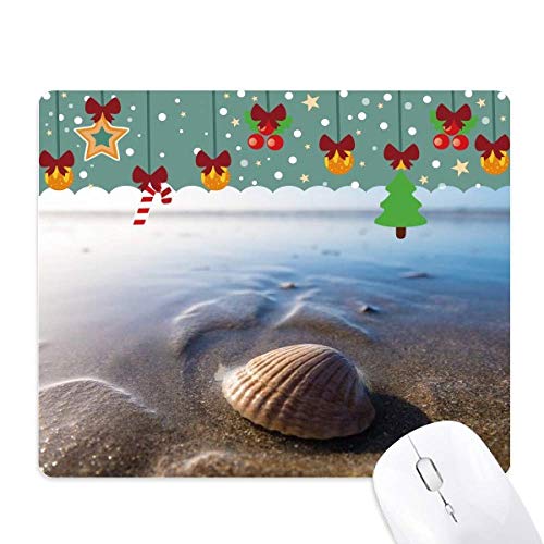 Tapis de souris de bureau motif Noël Ocean Water Shell pour offrir