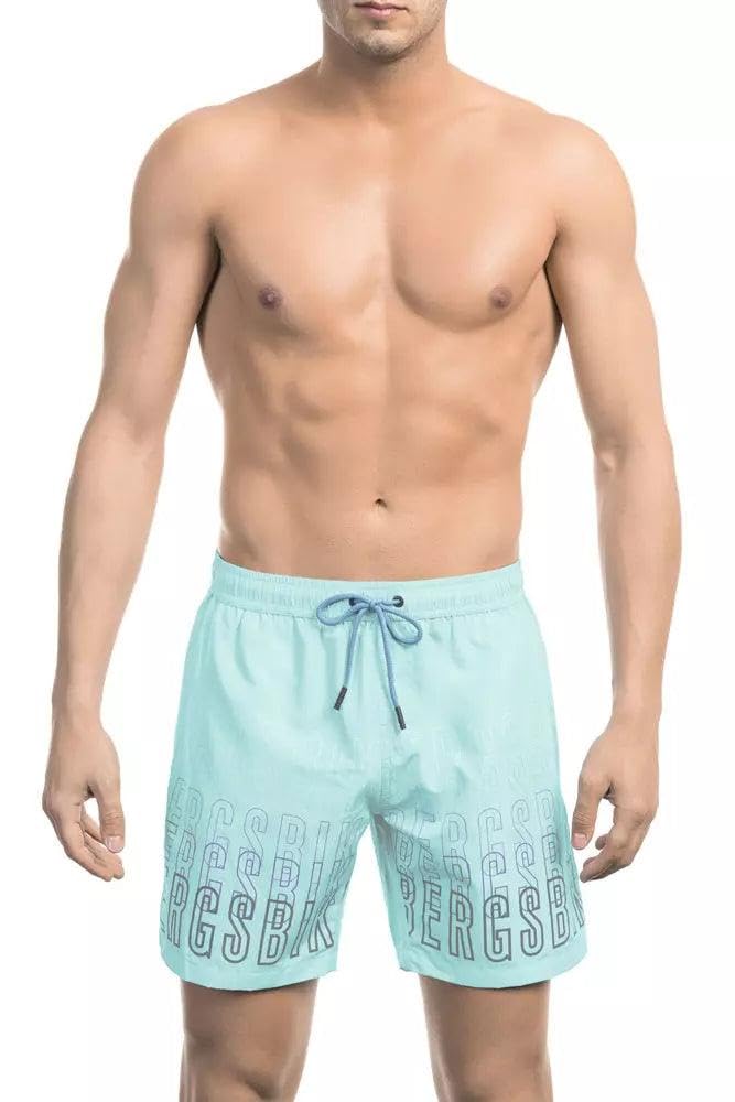 Bikkembergs Traje de baño de poliéster azul claro para hombre