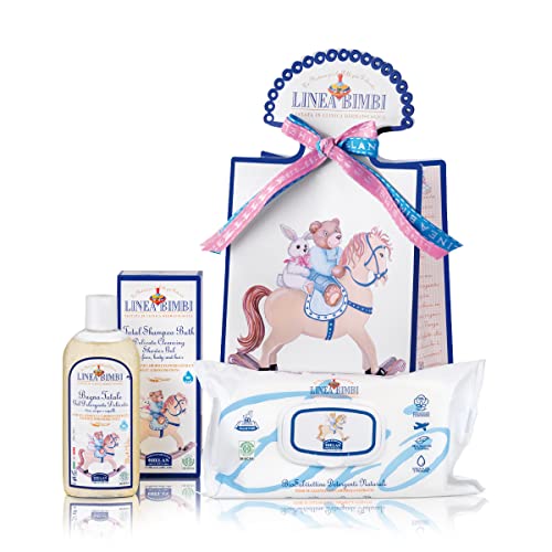Coffret cadeau bébé Helan Ligne Bimbi pour le rituel du bain et des soins bio