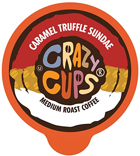 Crazy Cups Flavored Coffee For Keurig K-Cup Machines, Caramel Truffle Sundae, Hot Or Iced Drinks, 22 Single Serve, Recyclable Pods #TOP28