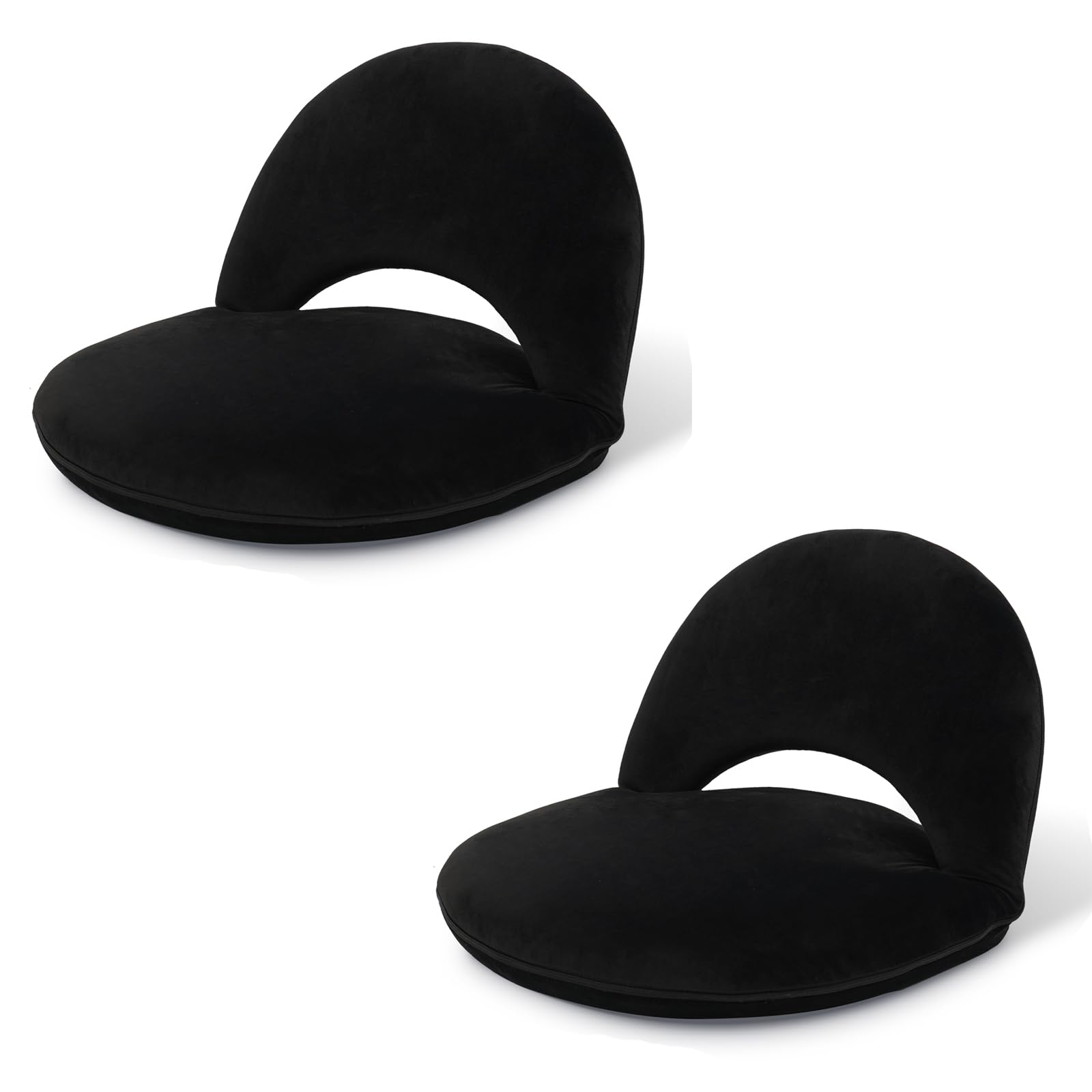 KLASIKA Adjustable Floor Chair with Back Support Foldable Meditation Chair Portable Stadium Seats Recreation Bleacher Seat Versatile Beach