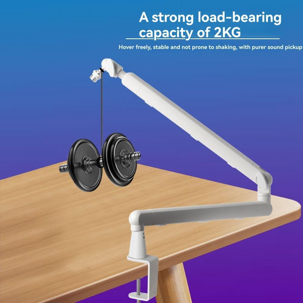 Kidondsn(キドンドスン) マイクスタンドデスクマウントクランプ調整可能ヘビーデューティブームアームベアデスクマイクスタンド