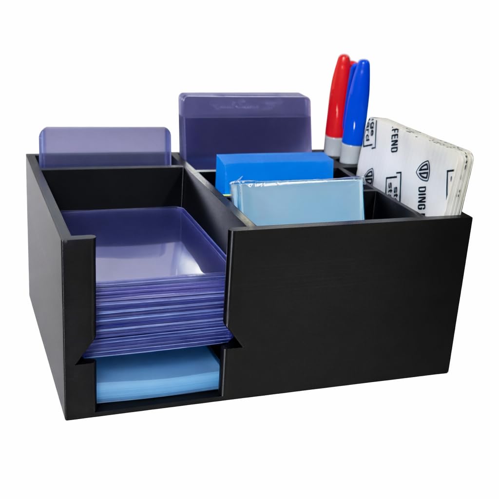 Safeguard TCG Shipping Station Rip and Ship Card Sorting Caddy - Toploader Dispenser - Penny Sleeve Holder