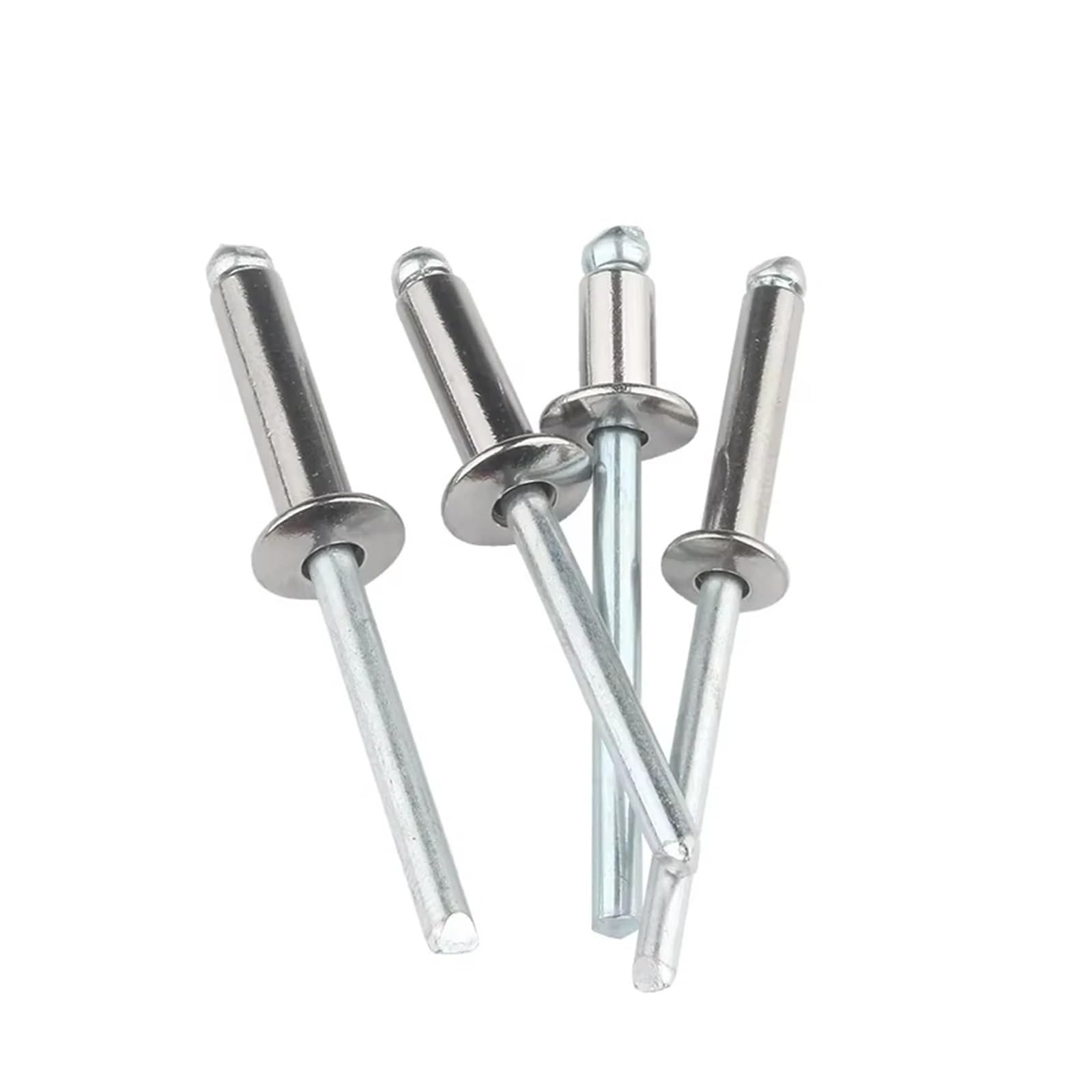 Rivets Aveugles en Aluminium Rivets à tête ronde 304 M3,2 M4 M5 M6 Pop, adaptés aux plaques d'aluminium et échappements âme en acier, lot de 50(M4X12mm)