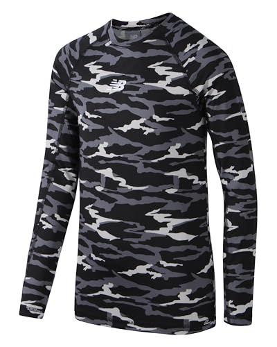 New Balance Boys Base Layer Top - Insulated Compression Long Sleeve Shirt - Active Base Layer Under Shirts for Boys (8-20)