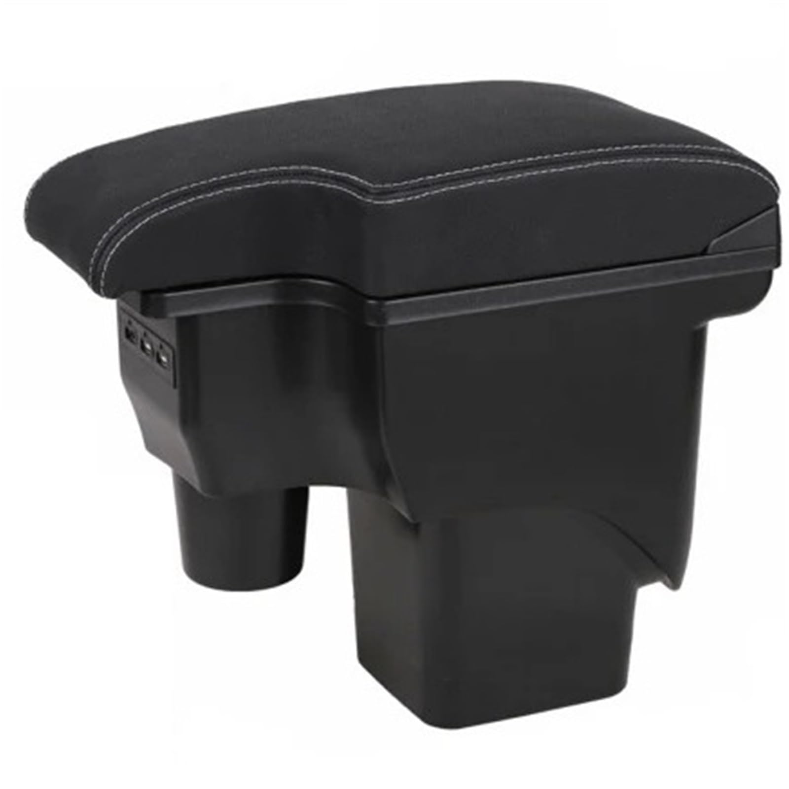 UMDJJU For Focus 2 2004-2016 Armrest Box Central Store Content Storage Car Centre Console Armrest Box(Black white line)