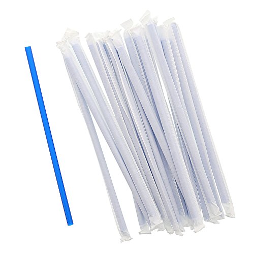 Pitillos de papel azules 9 pulg. paquete 1200 miniatura 3