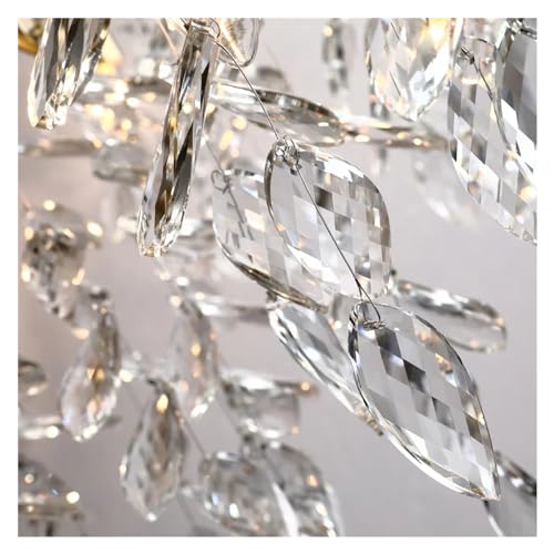 Lustre de cristal de luxo Led Lustre de folhas de vime Sala de jantar Sala de estar Persianas Quarto