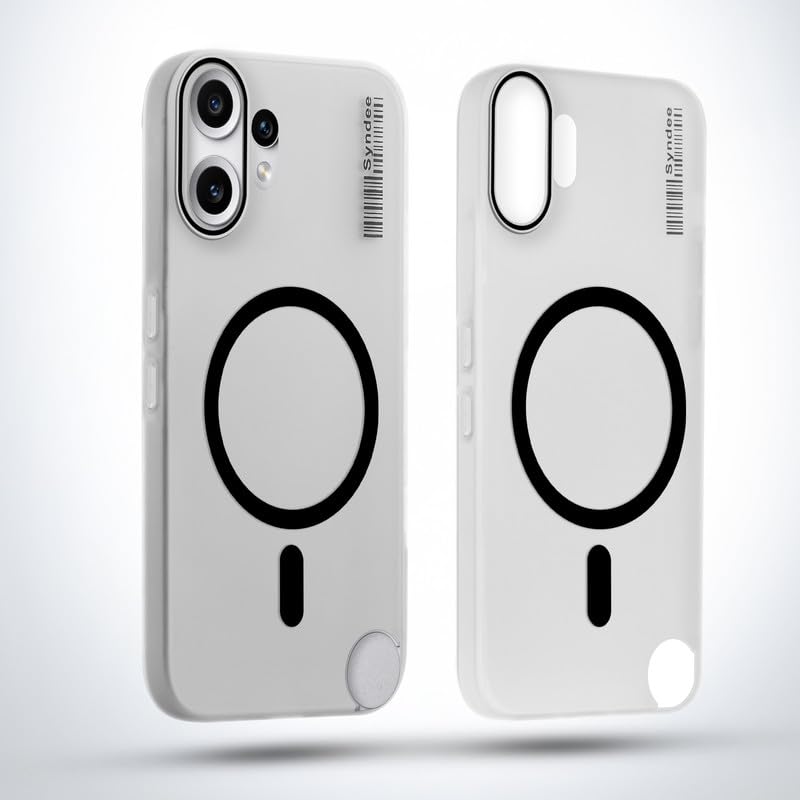Image of Mr. Case Back Cover for CMF Nothing Phone 2 Pro Elegant Frosted White Translucent Back Only Compatible with Wireless Magnetic Accessories | Anti-Scratch Shockproof Phone Case - Black