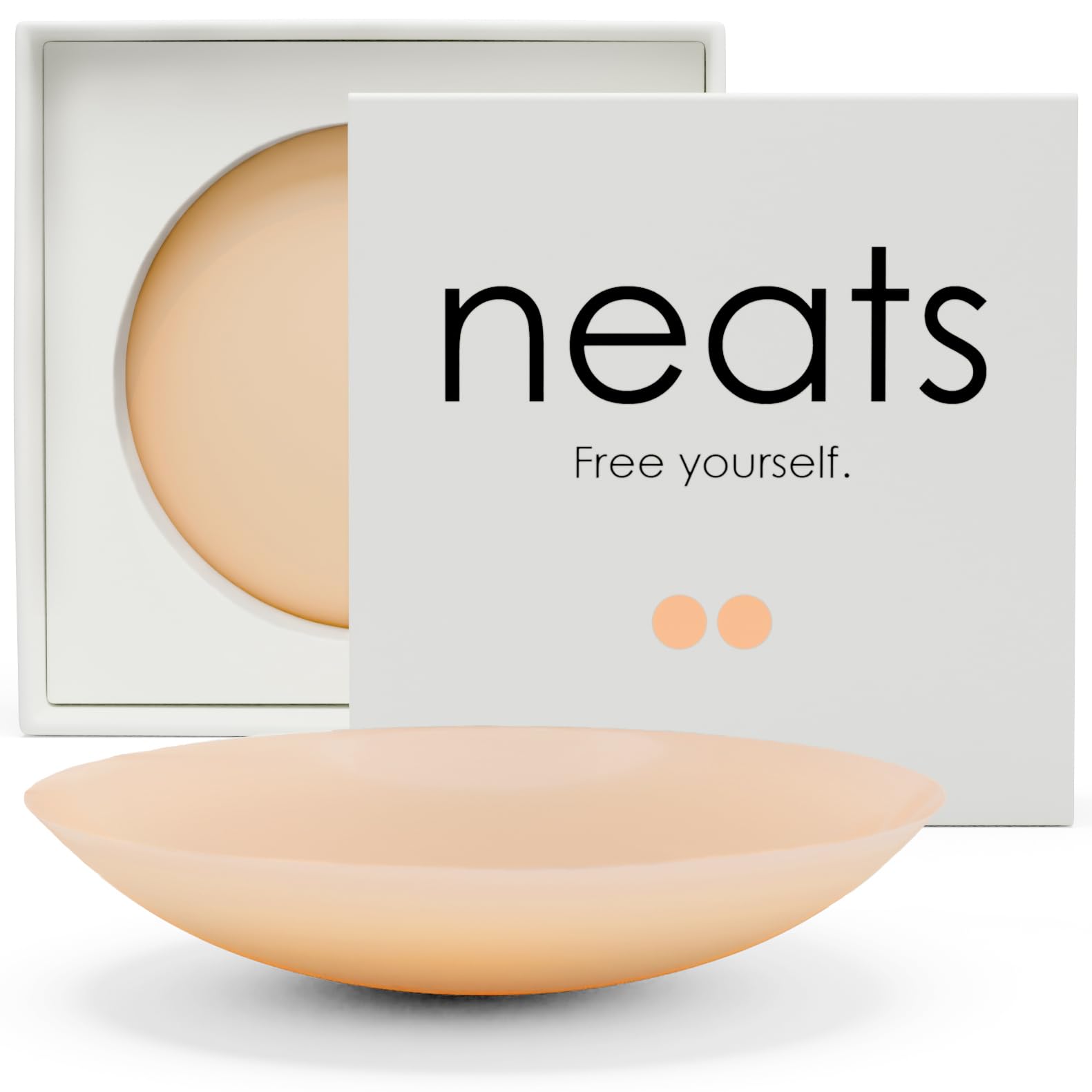 Neats Women's Champagne Nipple Covers For Reusable & Hypoallergenic Silicone Pasties, Adhesive Breast Petals (, 8Cm)