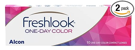 Freshlook One-Day Color - Daily Disposable Color Contact Lenses (-00.00, Blue, Pack of 10) | From Alcon