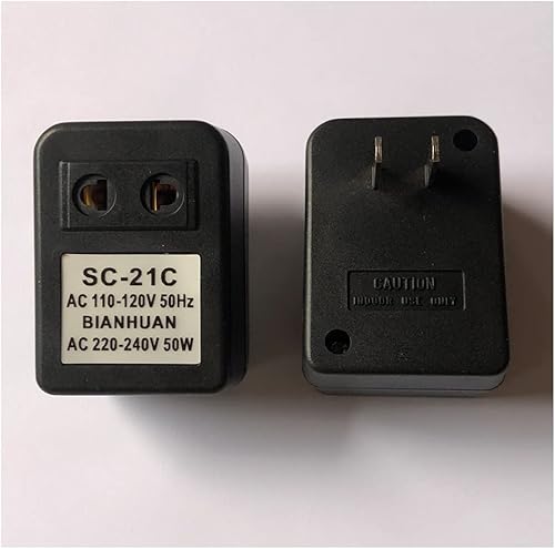 Miniatura 7 de Acxico 1 unids 110 V a 220 V convertidor de corriente adaptador transformador de voltaje adaptador 50 W PC material SC-21C