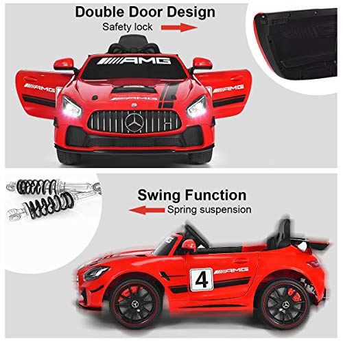 image for Costzon Ride On Car, 12V Licensed Mercedes Benz AMG GT4 Electric Vehic