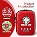 General Medi First Aid Kit - 170 Pieces Hard Case and Lightweight - Great for Travel, Home, Office, Vehicle, Camping, Workplace & Outdoor (Red)