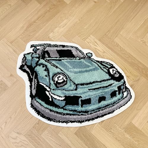 Tapete decorativo verde con forma de auto LAKEA 80x61 cm miniatura 5