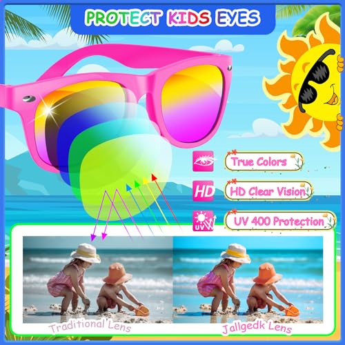 Kids Sunglasses Bulk, Kids Sunglasses Party Favors, 12 Pack Neon Party Sunglasses for Kids, Boys and Girls, Beach Pool Birthday Party Supplies, Goody Bag Favors,Great Gift for Kids Party Favors3