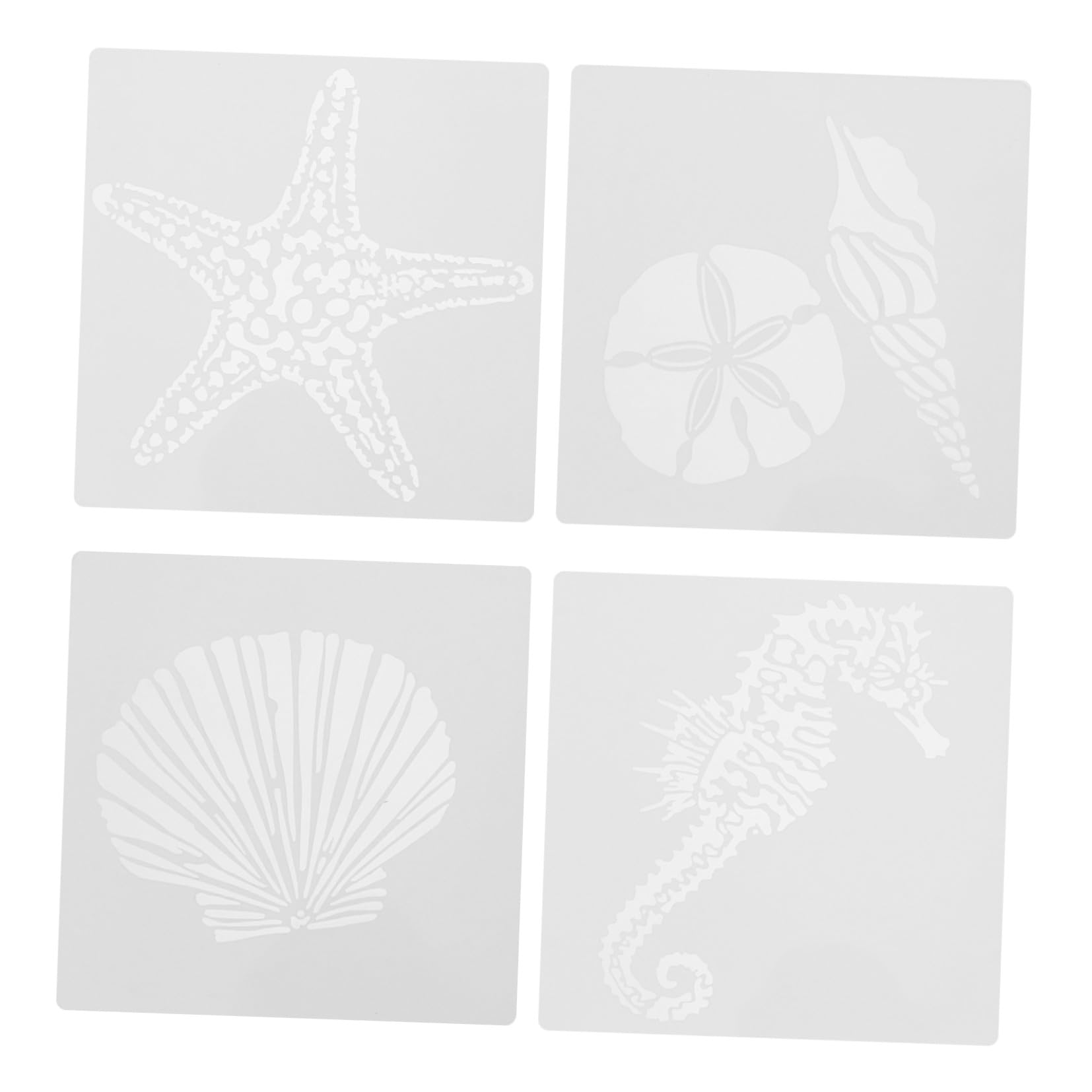 Plantillas de mar LOLIPPYY: 8 stencils de PET para decorar paredes 8