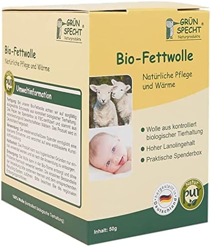 Laine grasse bio avec couches mousseline.