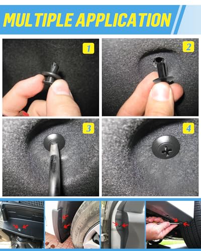 JatilEr 200 Stück Befestigungsclips Auto Clips, H55 Kfz Clips 6 Arten – Ansicht 4