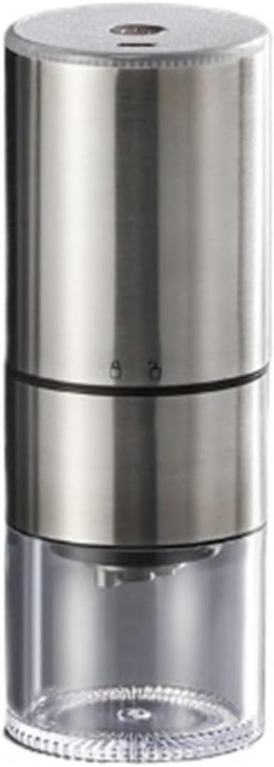 Portable Coffee Machine, USB Coffee Bean Machine Electric Coffee Bean Grinder Household USB Charging Manual Portable Fully Automatic Coffee Machine Grinder,for Outdoor Travel Picnic(Silver)