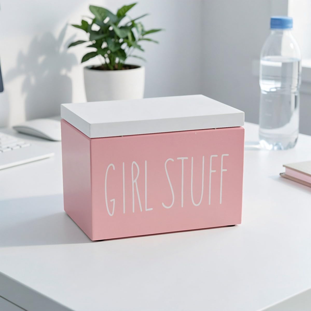 SOIMISS 2 Stück Aufbewahrungsbox Rosa mit Deckel Holz, für
