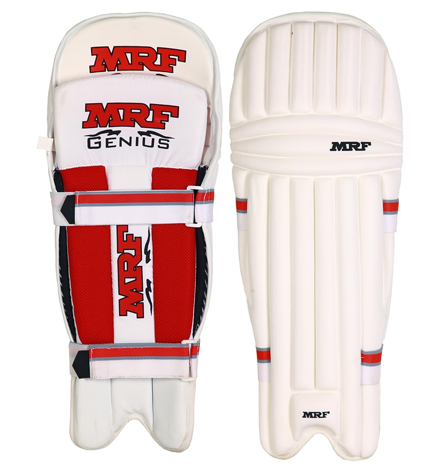 AASHRAY MRF Conqueror Batting Leg Guard, PE Molded, Polyurethane Facing, High-Density Sponge Bolster, Extra Top Hat Protection (Mens) White (B0D7MJMDDX) Amazon Price History, Amazon Price Tracker