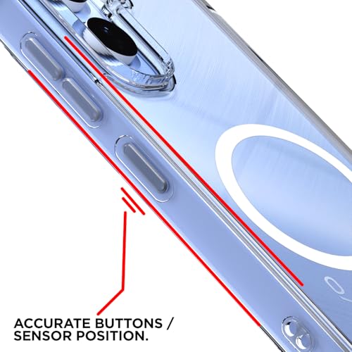 Image of Amazon Basics Back Cover for Vivo T5 Pro 5G Mag-Safe Shockproof PC + TPU Protective Case Magnetic Support Bumper Case (Transparent Mag-Safe)