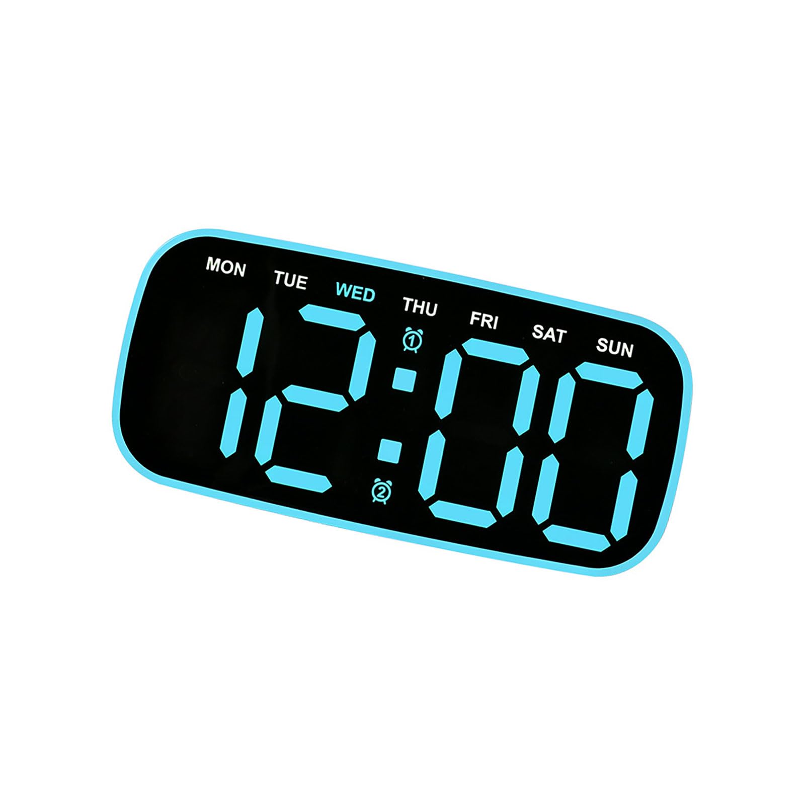NRVTRE Digital Alarm Clock for Bedroom Desk Clock for Living Room Bedroom with Large Numbers, Dimmer, Loud Alarm Day of Week Clocks for
