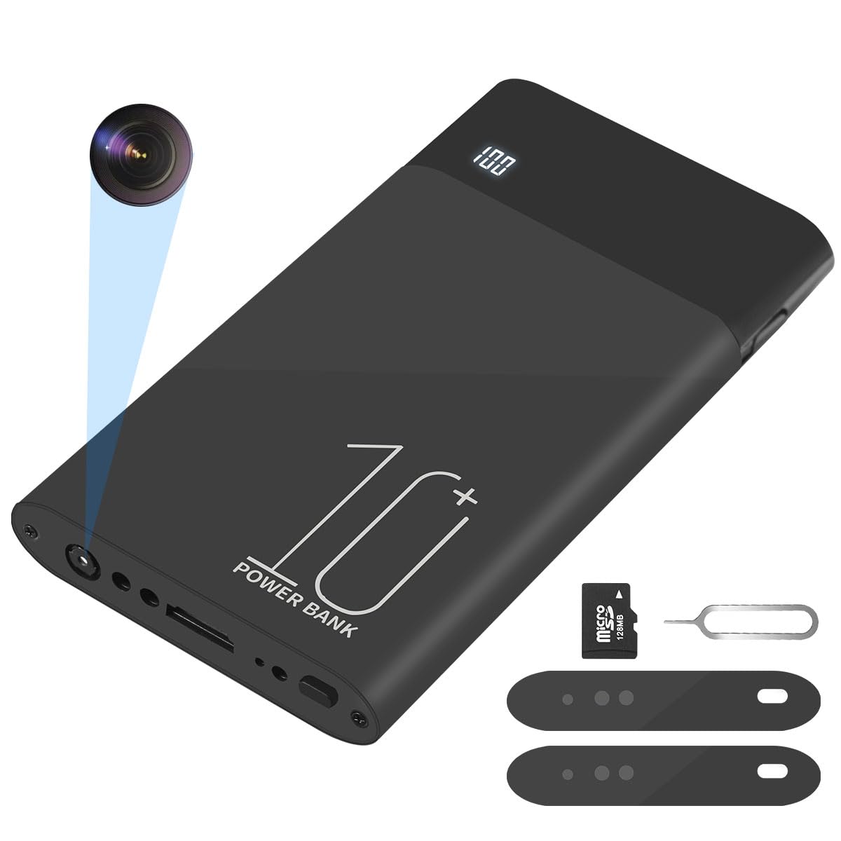 64GB Hidden Camera Wi-Fi Spy Camera Full HD 4k 10000mAh mini spy hidden camera. Nanny Baby camera , Smart Camera with Phone App, Motion Detection, Night Vision for Outdoore Security and Home Office