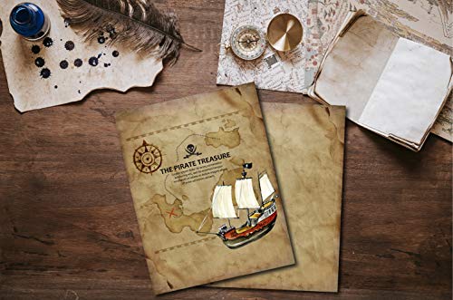 Stationery Paper - Old Fashion Aged Classic Antique & Vintage Assorted Design – Double-side Parchment Paper - Perfect for Certificate, Crafting, Invitations & other Art Projects - 8.5x11 Inches (120) - Thumbnail 7