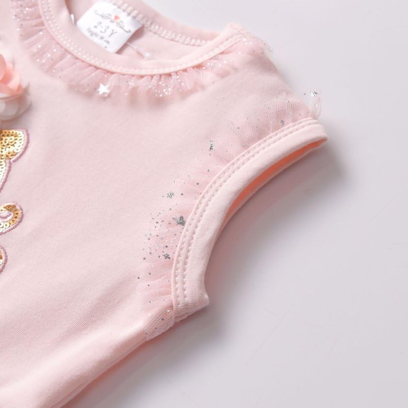 VIKITA Toddler Girls Dresses Summer Sleeveless Polyester Tutu Dresses for Girls 3-12 Years - Image 5