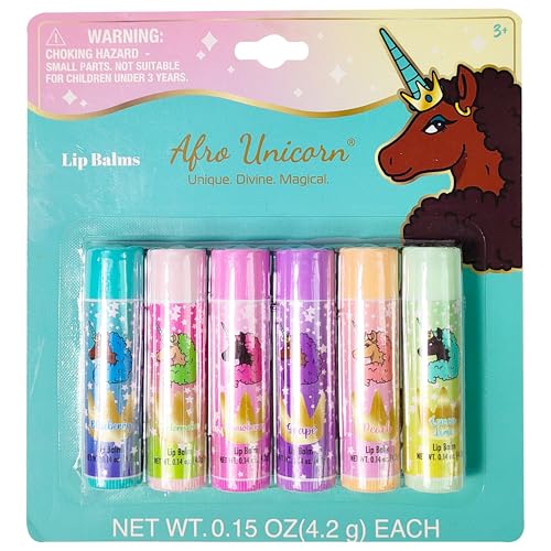 LUV HER Lip Balm Set Pack of 6 - Tinted Lip Balm with Playful Colors and Flavors - Perfect Girls Makeup Accessory - Ideal for Dry Weather Protection Ages 3+