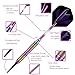 Soft tip Darts Set 20 Gram Rainbow Brass Barrel Darts Plastic Tip with Purple Aluminum Shafts 50 Rubber o-Ring 6 Pattern Flights 50 Replacement Soft Tips for Electronic Dartboard