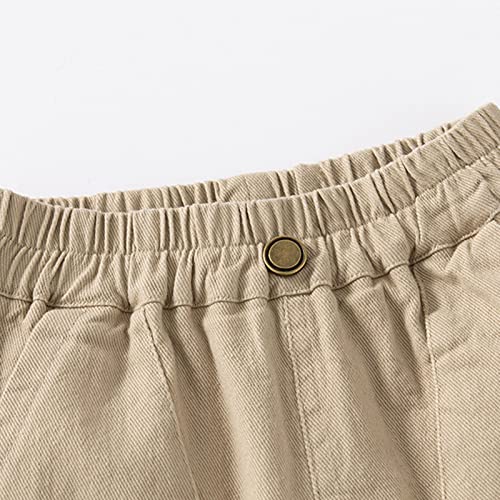 Little Boys Cargo Jogger Pants Toddler Kids Twill Casual Trousers with Elastic Hem Baby Pull On Sports Winter Clothes3