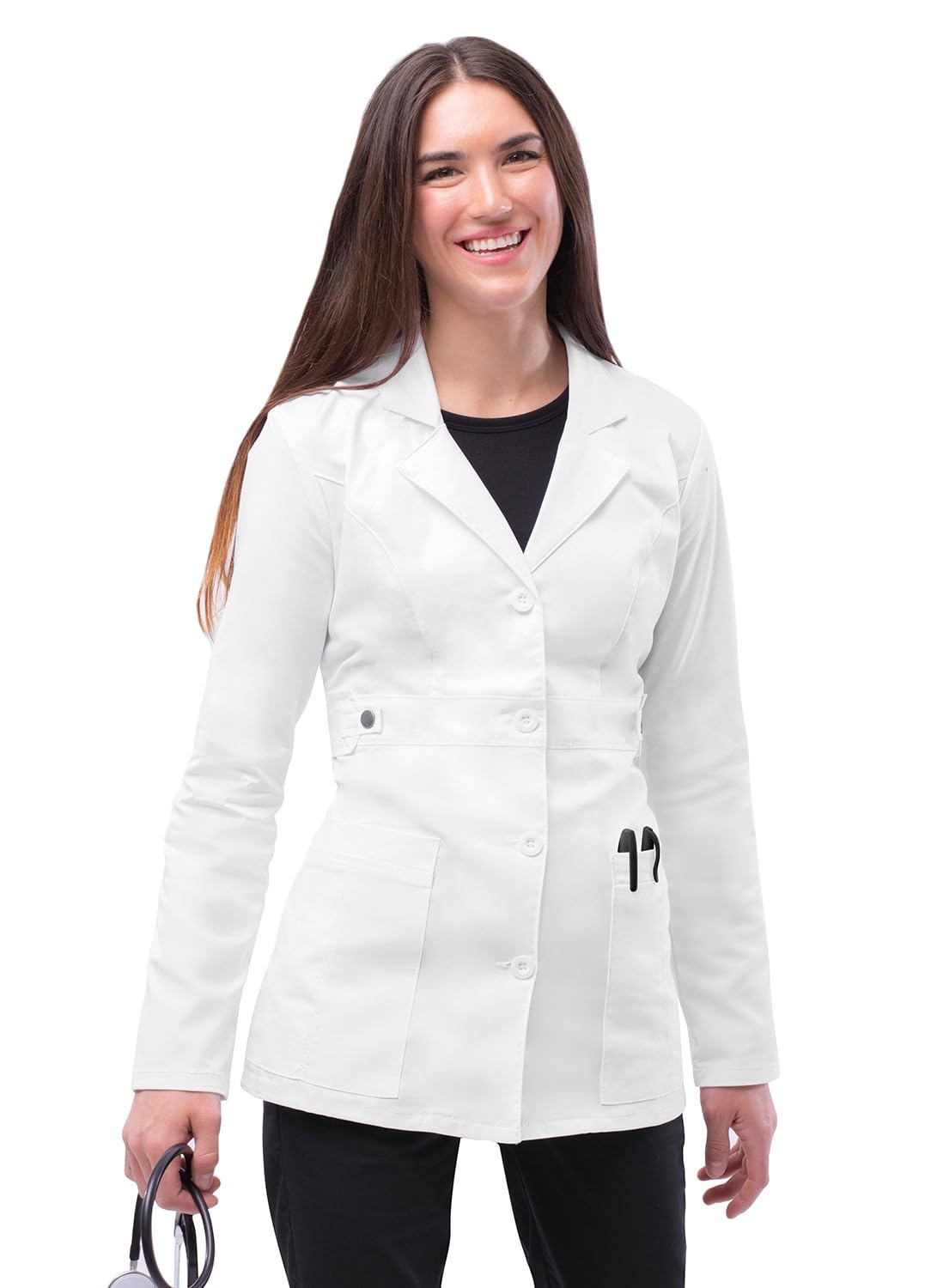 Adar Uniforms Women's 3300whtxs Medical Scrubs, White, XS UK