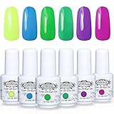 Perfect Summer 6PCS Color Gel Nail Polish UV Gel Nails Soak Off UV/LED Home Gel Salon Starter Kit Classic Red Series 8ML 053