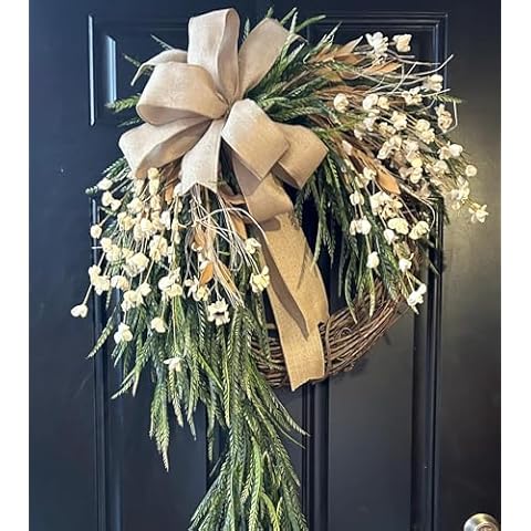 back porch decor, Year Round Wreath, Everyday Wreaths, saw grass Wreath, Front Door Wreaths, Farmhouse Decor, Gift, Unique, Home Decor, farmhouse wreaths,for Front Door Outside Porch Wall Farmhouse Ho Cover