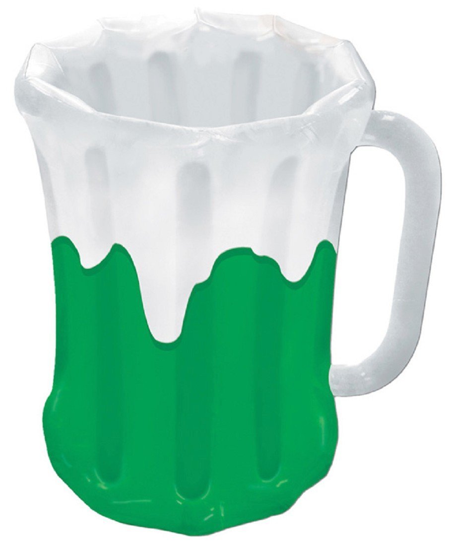Enfriador inflable para taza de cerveza de plástico verde Beistle 30017