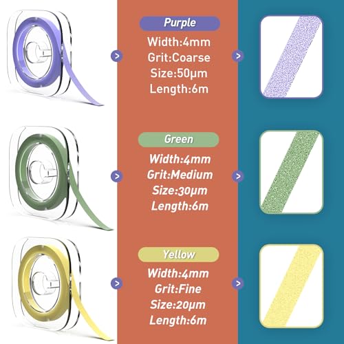 bopika dental polishing strips tooth file 3 rolls 4mm x 6m dental sanding strips for oral care dental abrasive stripsdental sandpaper deep teeth cleaning tool coarse finemedium