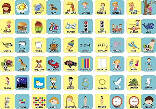 Jogo Educativo Dominó Gigante Antônimos 30 Peças- Way