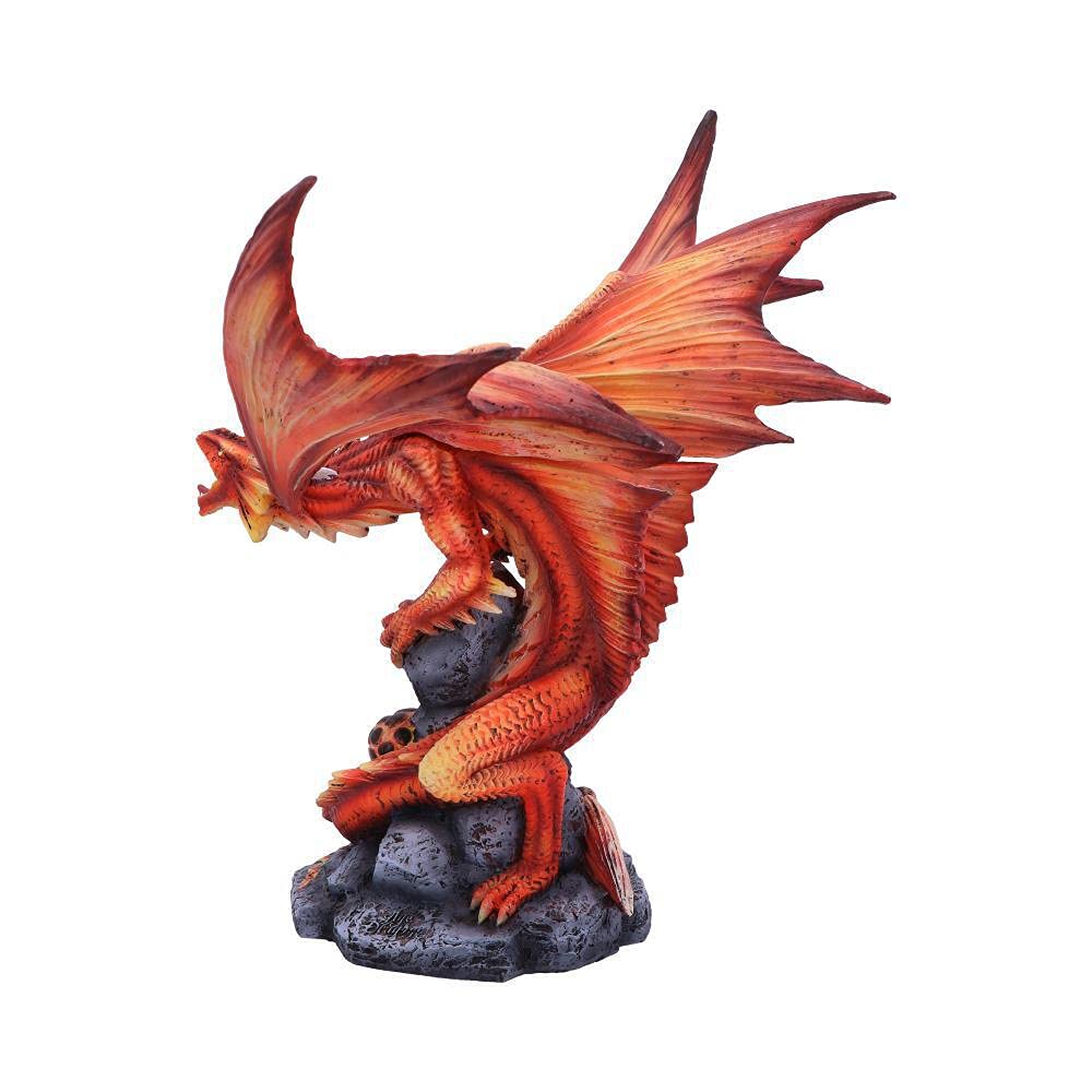 Nemesis Now Figura de dragón de Fuego Adulto Anne Stokes de 24,5 cm, Resina, Rojo, Talla única