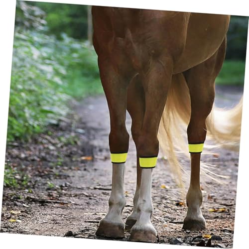 Supvox Led-Pferdebeinbänder 4 Stück Reflektierende Pferdebeinstulpen Mit Heller Beleuchtung Für Nacht-Sicherheitsgurt Und Hohe Sichtbarkeit Beim Nachtreiten Und Outdoor-Aktivitäten