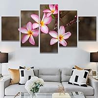 SIGNWIN 5 Panel Canvas Wall Art Modern Art Bohemian Bouquet Colorful Cool Floral Group Multicolor Photography Realism for Home Decorations Ready to Hang - 60
